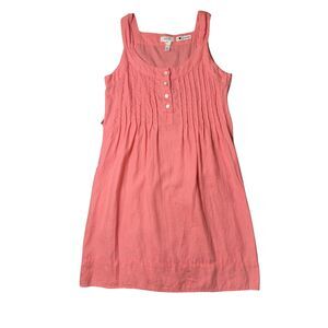Malvin Linen Pink Tank Sundress Size L/10 Cottage